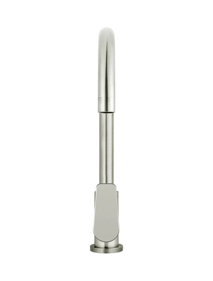 Meir Round Gooseneck Kitchen Paddle Handle Mixer Tap - Various Colour Finishes