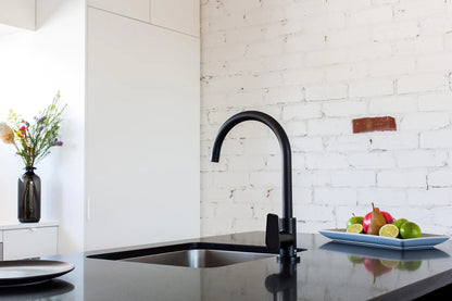 Meir Round Gooseneck Kitchen Pinless Handle Mixer Tap - Various Colour Finishes