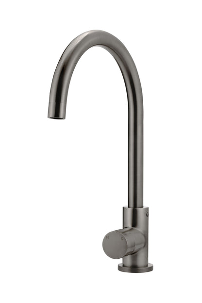 Meir Round Gooseneck Kitchen Pinless Handle Mixer Tap - Various Colour Finishes