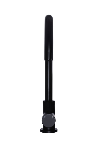 Meir Round Gooseneck Kitchen Pinless Handle Mixer Tap - Various Colour Finishes