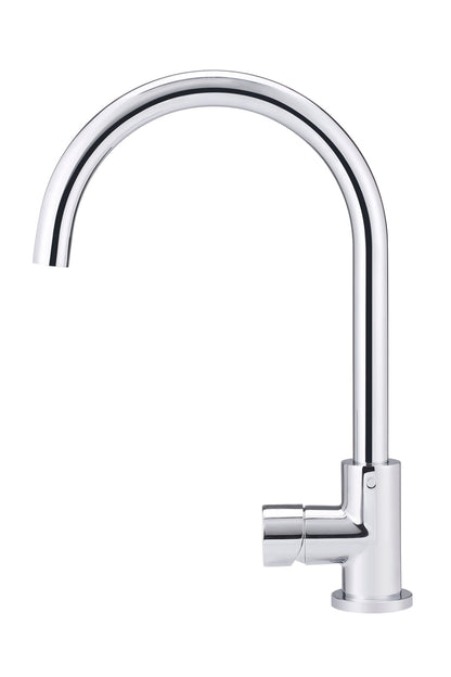 Meir Round Gooseneck Kitchen Pinless Handle Mixer Tap - Various Colour Finishes