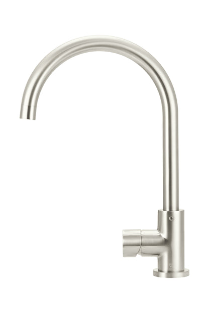 Meir Round Gooseneck Kitchen Pinless Handle Mixer Tap - Various Colour Finishes