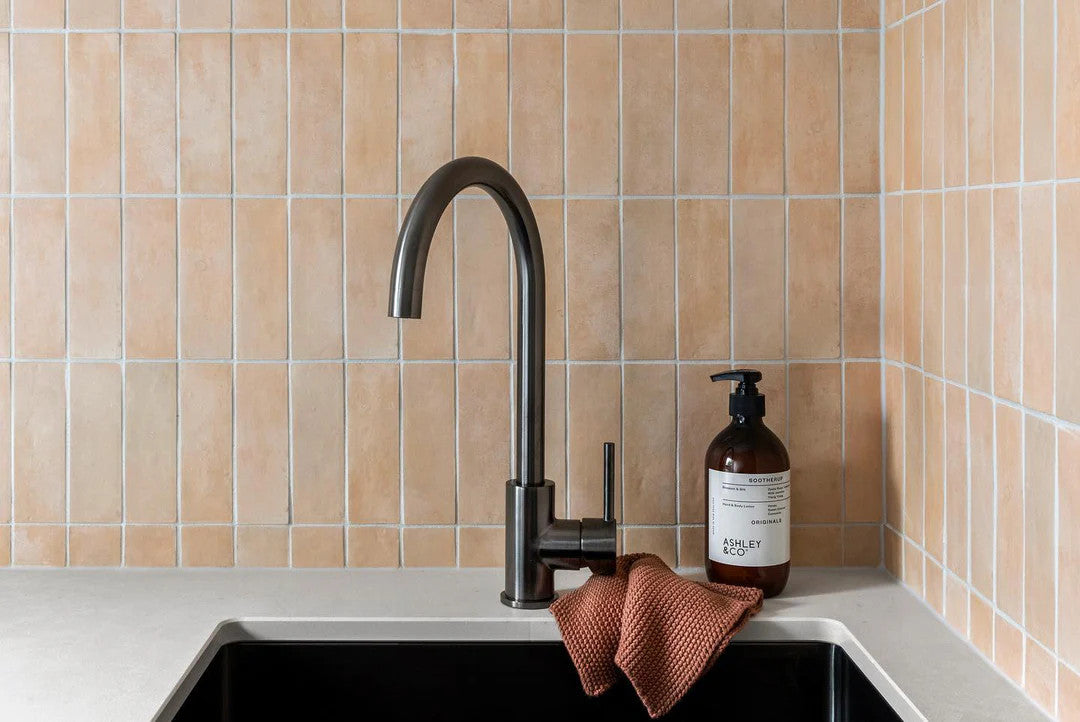 Meir Round Gooseneck Basin Mixer with Cold Start - Various Colour Finishes