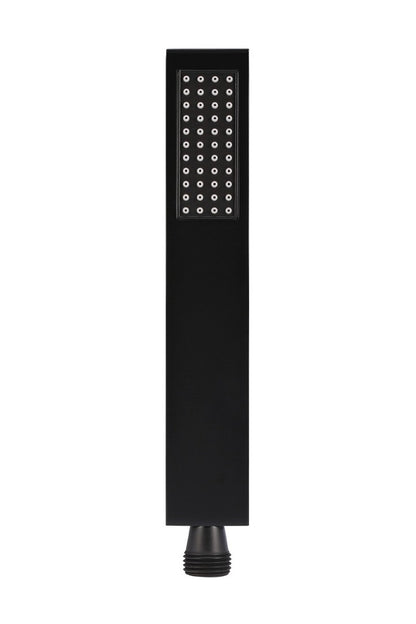 Meir Matte Black Square Hand Shower Single Function - replacement wand