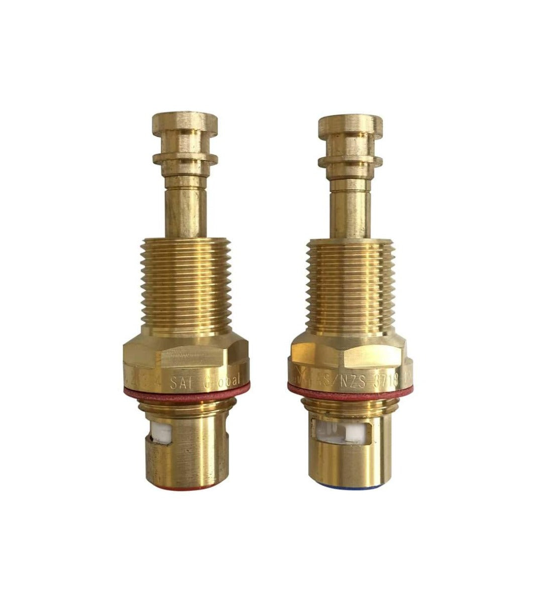 Meir Wall Top Assembly Spindles 80-85mm 1/4 Turn Set - Brass