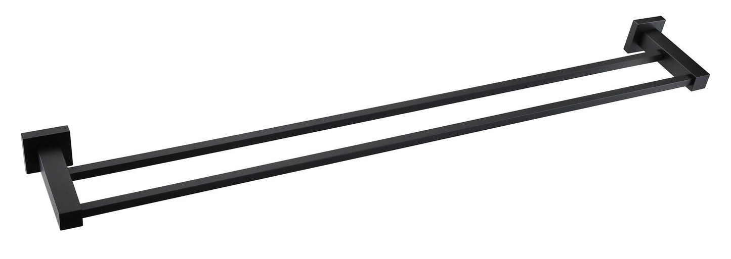 Meir Round Double Towel Rail 600mm in Round or Square Bar - Various Colour Finishes