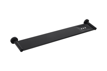 Meir Matte Black Round Bathroom Shelf