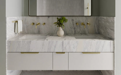 MEIR Oppen Edge-Pull 150mm Cabinet Handle (Brushed) - Various Colour Finishes