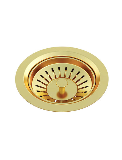 Meir Lavello Sink Strainer and Waste Plug Basket with Stopper - 3 Colour Finishes