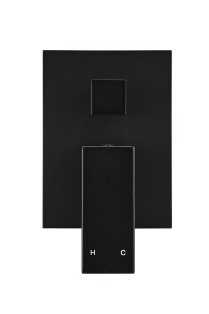 Meir Matte Black Square Wall Diverter Mixer