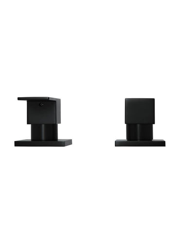 Meir Matte Black Square Quarter Turn Wall Top Assemblies