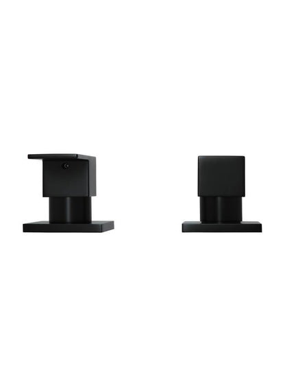 Meir Matte Black Square Quarter Turn Wall Top Assemblies