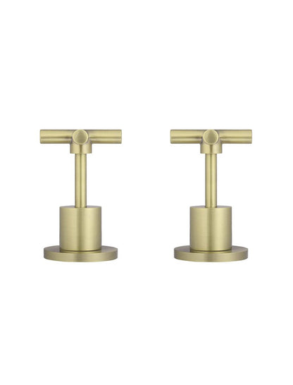 Meir Round Cross Handle Jumper Valve Wall Top Assemblies - Various Colour Finishes
