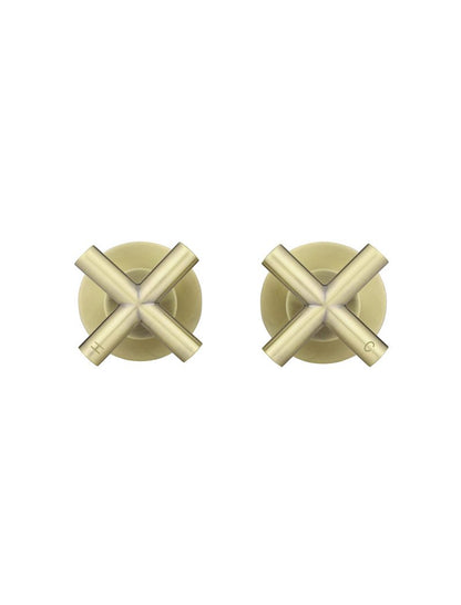 Meir Round Cross Handle Jumper Valve Wall Top Assemblies - Various Colour Finishes