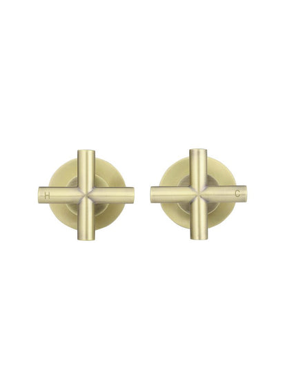Meir Round Cross Handle Jumper Valve Wall Top Assemblies - Various Colour Finishes