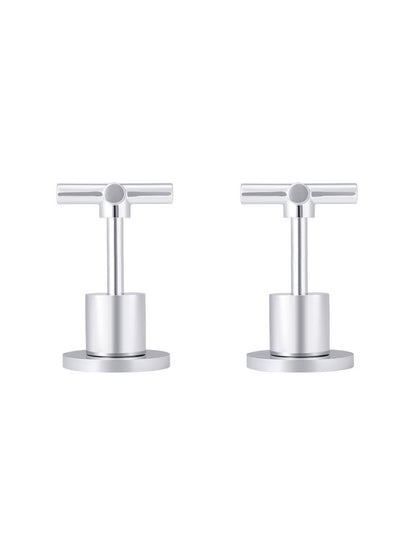 Meir Round Cross Handle Jumper Valve Wall Top Assemblies - Various Colour Finishes