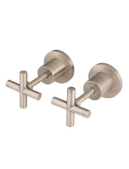 Meir Round Cross Handle Jumper Valve Wall Top Assemblies - Various Colour Finishes