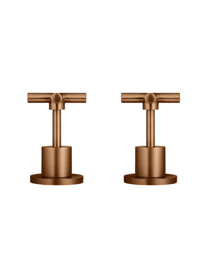 Meir Round Cross Handle Jumper Valve Wall Top Assemblies - Various Colour Finishes