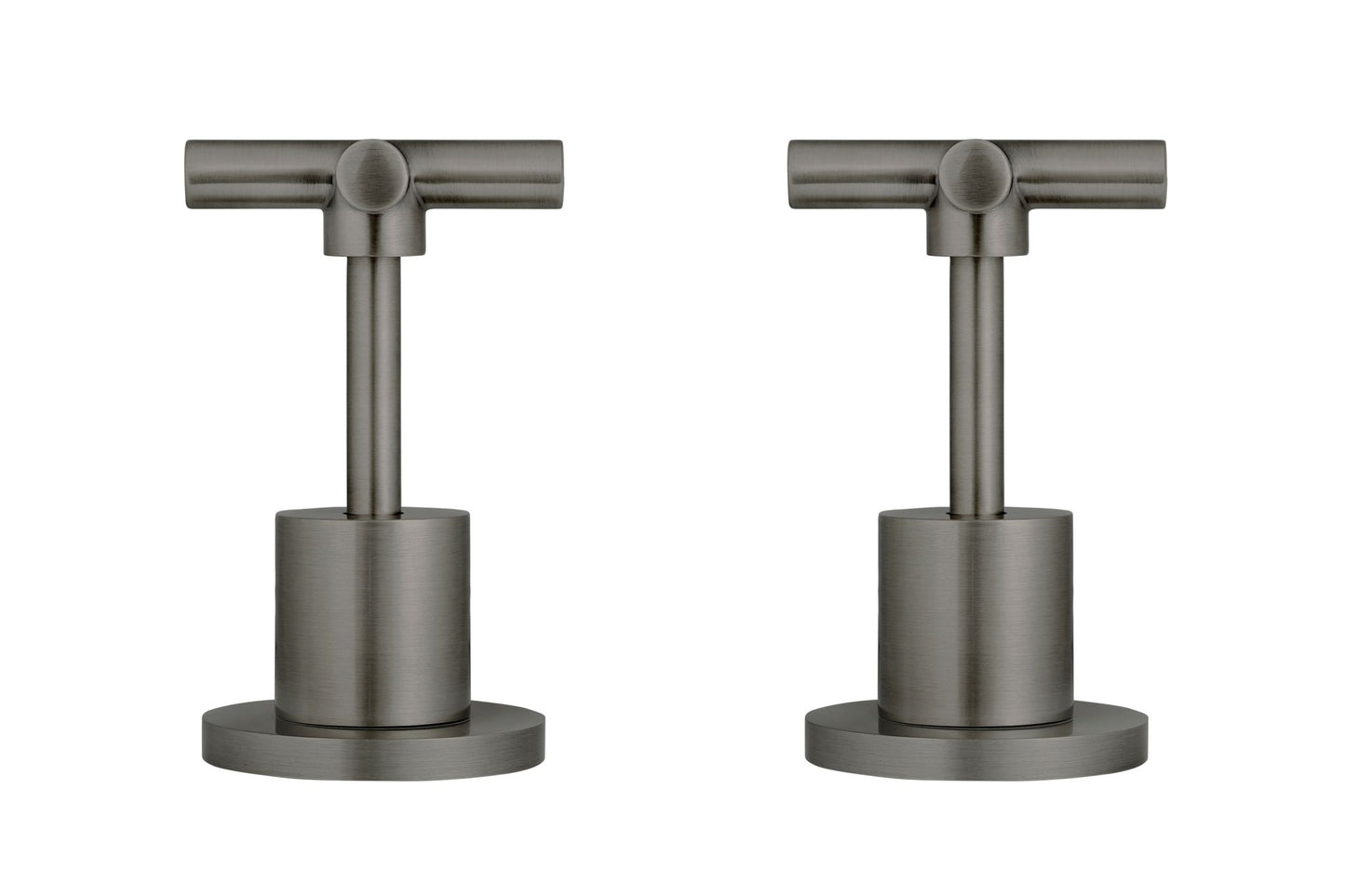 Meir Round Cross Handle Jumper Valve Wall Top Assemblies - Various Colour Finishes