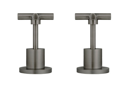 Meir Round Cross Handle Jumper Valve Wall Top Assemblies - Various Colour Finishes