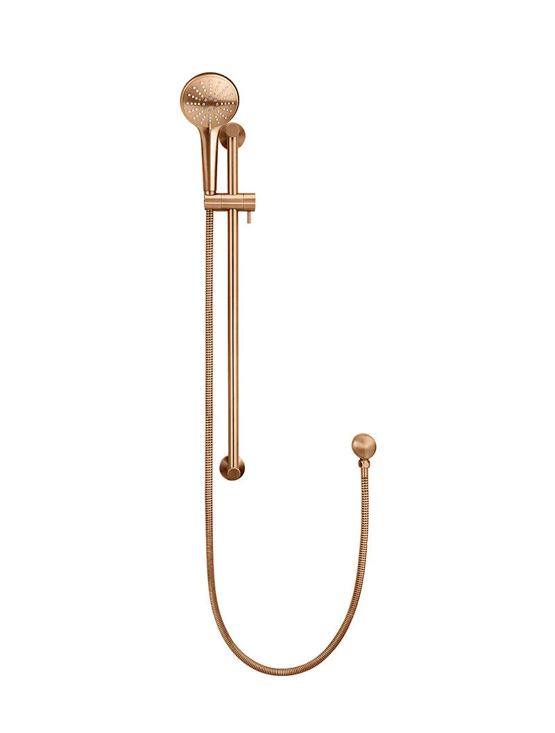 Meir Round 3-Function Hand Shower on Rail Column - Various Colour Finishes