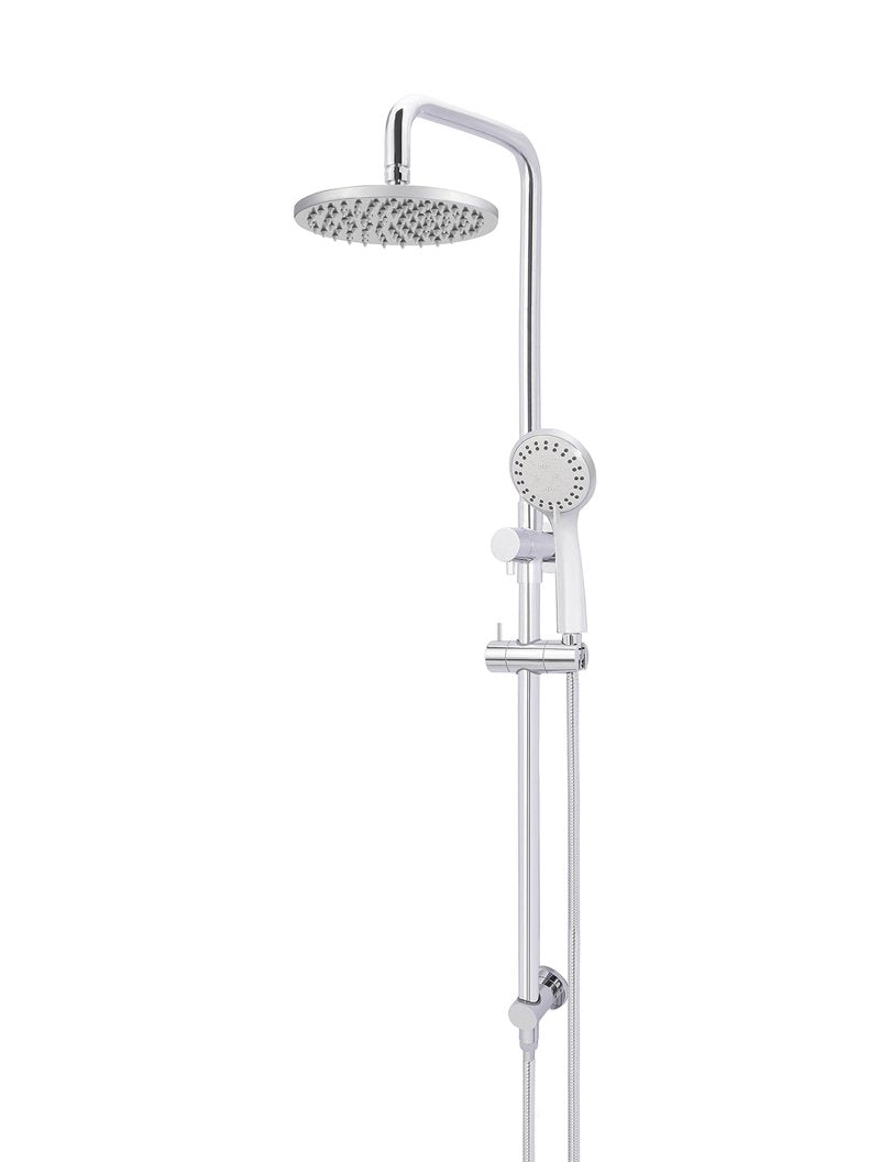 Meir Round Combination Shower Rail 200mm Rose + 3 Function Hand Shower - Various Colour Finishes