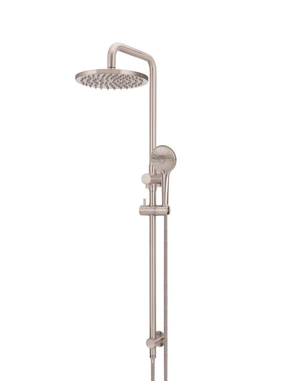 Meir Round Combination Shower Rail 200mm Rose + 3 Function Hand Shower - Various Colour Finishes