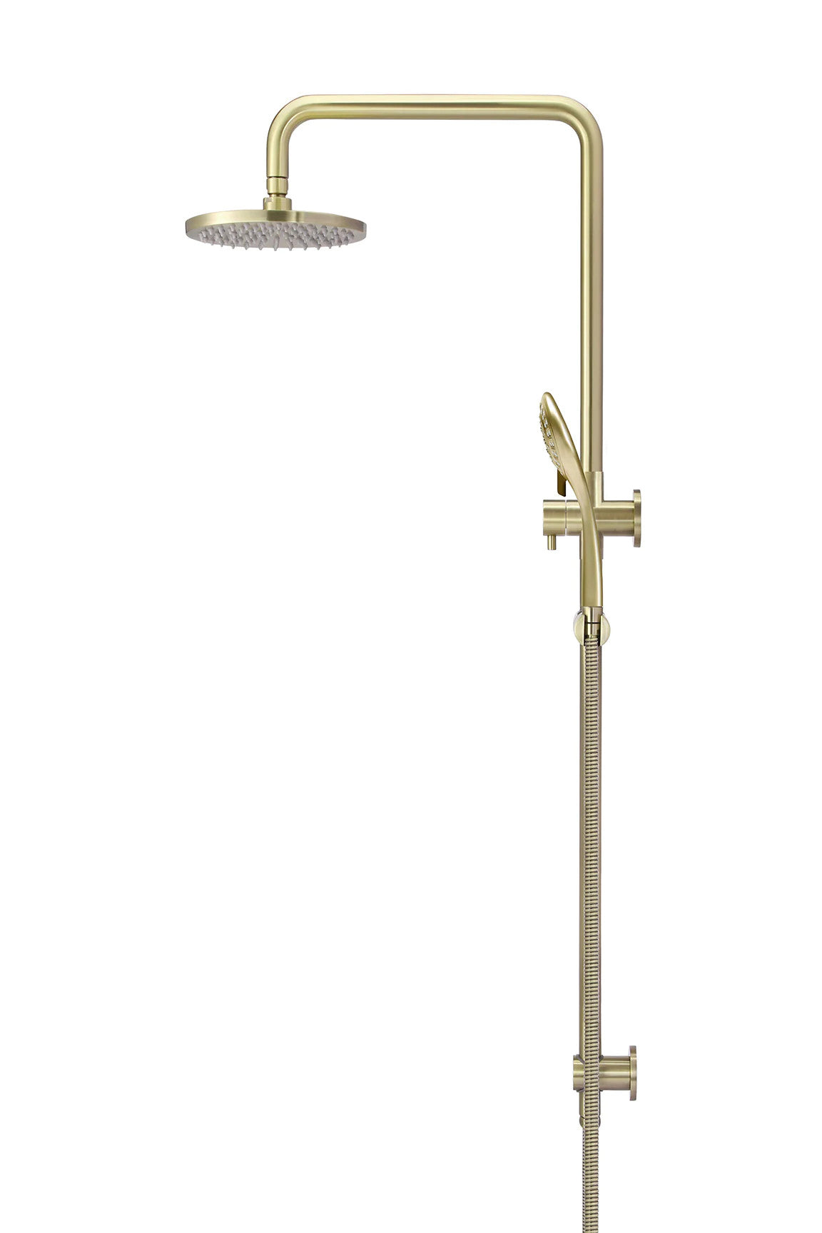 Meir Round Combination Shower Rail 200mm Rose + 3 Function Hand Shower - Various Colour Finishes