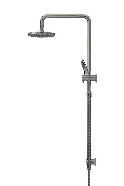 Meir Round Combination Shower Rail 200mm Rose + 3 Function Hand Shower - Various Colour Finishes
