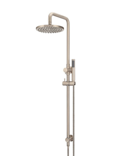 Meir Round Combination Shower Rail 200mm Rose + Single Function Hand Shower - Various Colour Finishes