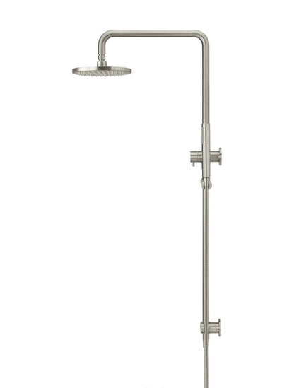 Meir Round Combination Shower Rail 200mm Rose + Single Function Hand Shower - Various Colour Finishes