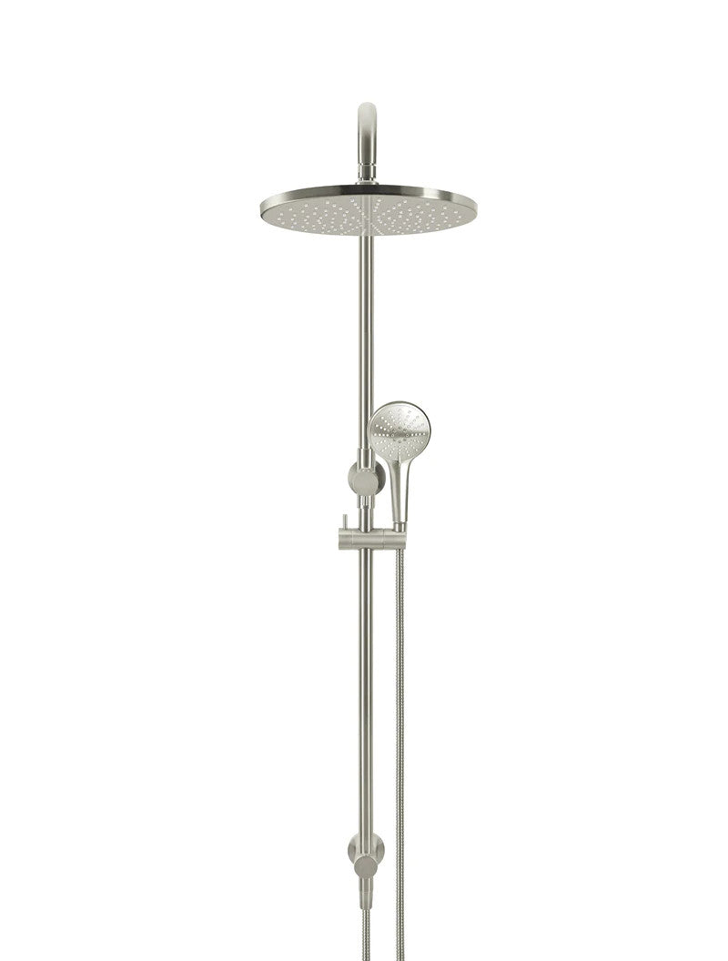 Meir Round Combination Shower Rail 300mm Rose + Three-Function Hand Shower - Various Colour Finishes