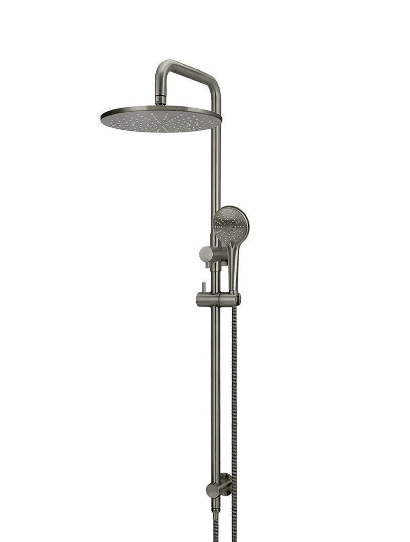 Meir Round Combination Shower Rail 300mm Rose + Three-Function Hand Shower - Various Colour Finishes