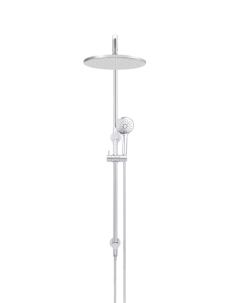Meir Round Combination Shower Rail 300mm Rose + Three-Function Hand Shower - Various Colour Finishes