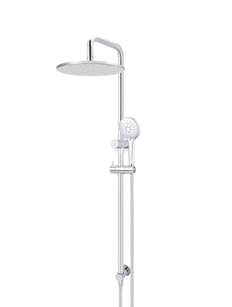 Meir Round Combination Shower Rail 300mm Rose + Three-Function Hand Shower - Various Colour Finishes