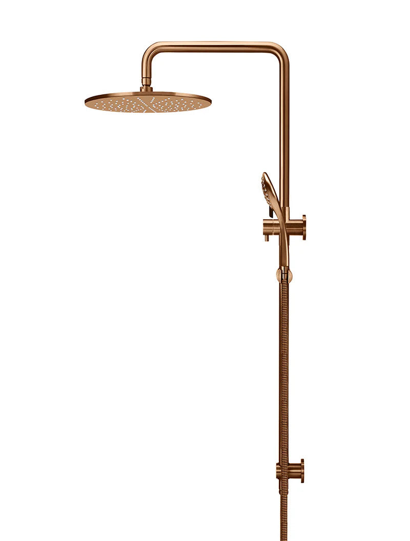 Meir Round Combination Shower Rail 300mm Rose + Three-Function Hand Shower - Various Colour Finishes