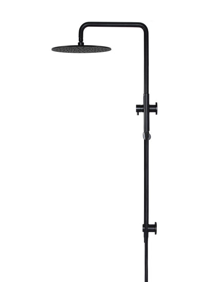 Meir Round Combination Shower Rail 200mm Rose + Single Function Hand Shower - Various Colour Finishes