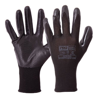 Pro Choice Super-Flex Nitrile Dip Gloves - 1, 6 or 12 Pairs in 5 Size Options