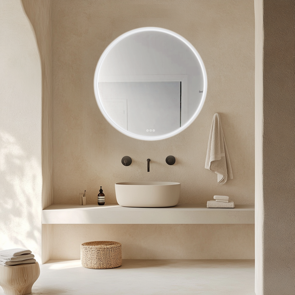 Euro Mirror OLËK Round Mirror - Various Frame Colours & Sizes