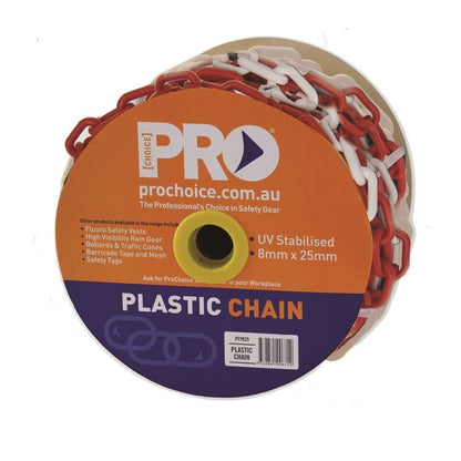 Pro Choice Plastic Safety Chain 8mm x 25m - 2 Colour Options