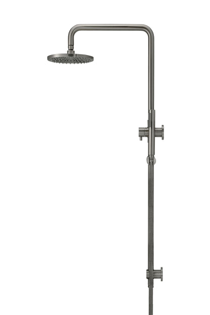 Meir Round Combination Shower Rail 200mm Rose + Single Function Hand Shower - Various Colour Finishes