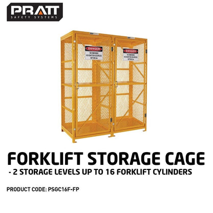 Pratt Forklift Storage Cages - Multiple Storage Levels for Forklift Cylinders