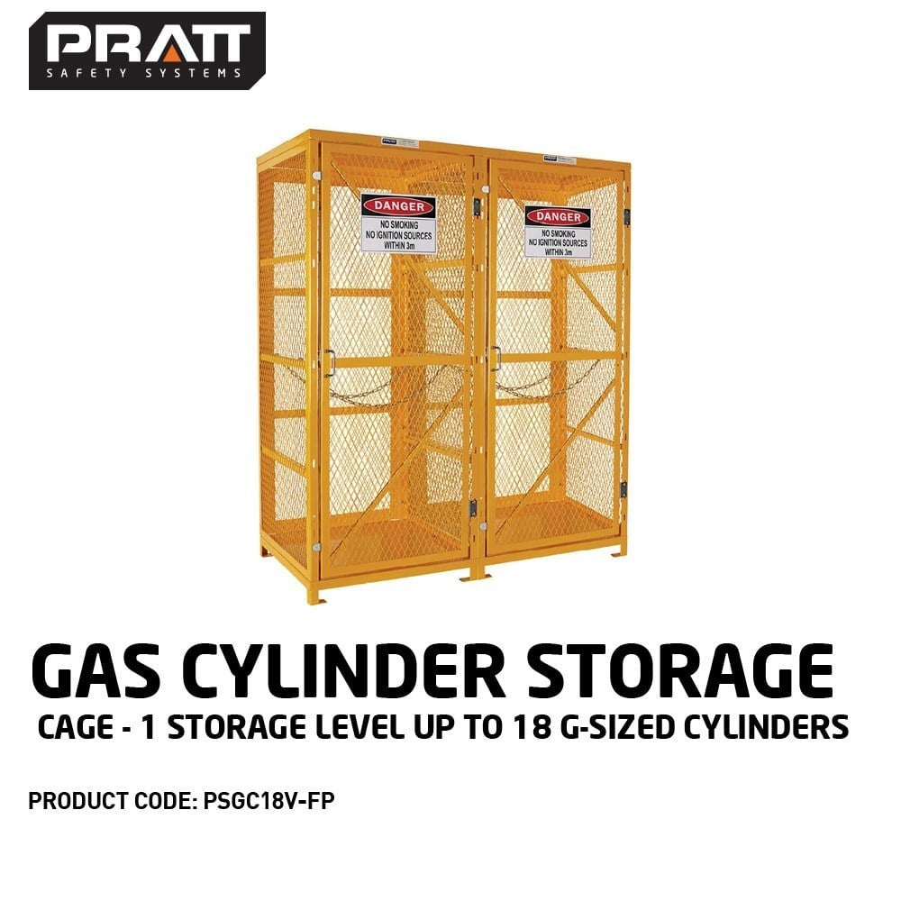 Pratt Gas Cylinders Storage Cage - Multiple Storage Levels - Flat-Pack