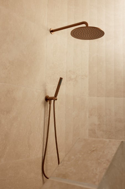 Meir Round Hand Shower on Fixed Bracket - Various Colour Finishes