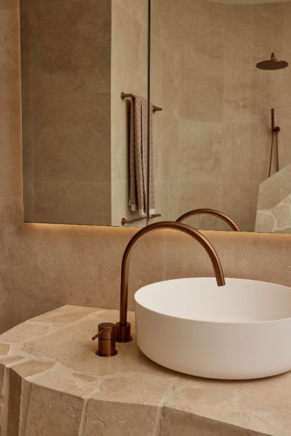 Meir Round Double Towel Rail 600mm in Round or Square Bar - Various Colour Finishes