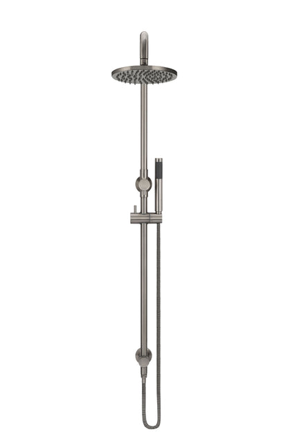 Meir Round Combination Shower Rail 200mm Rose + Single Function Hand Shower - Various Colour Finishes