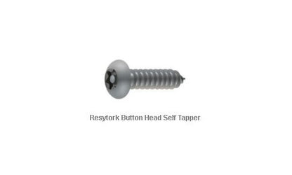 Resytork Button Head Self Tapping Screw Box of 100 - 2 Materials in Various Sizes