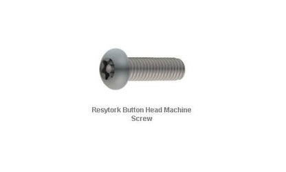 Resytork Button Head 304 Stainless Steel Machine Screw Box of 100 - Various Metric Sizes