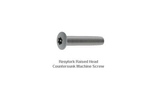 Resytork Raised Head Countersunk 304 Stainless STeel M3.5 Machine Screw Box of 100 - in Various Lengths