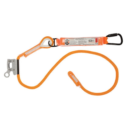 Linq Height Safety Single Leg 2m Shock Absorb Adjustable Rope Lanyard - Plus Hardware
